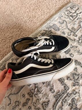 Classic Black and White Vans Sneakers